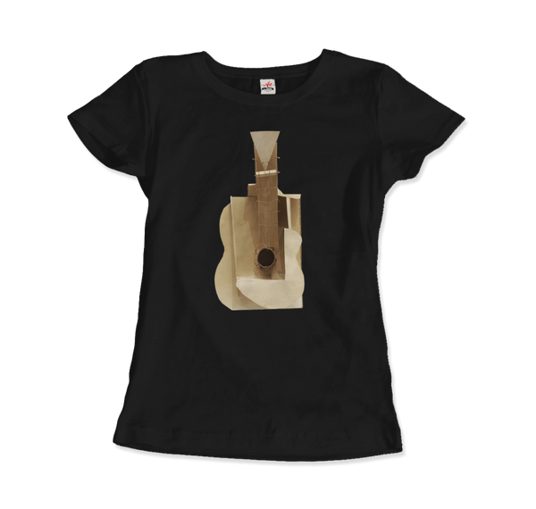 Pablo Picasso Guitar Sculpture 1912 Artwork T-Shirt - Women / Black / Small by Art-O-Rama