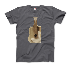Pablo Picasso Guitar Sculpture 1912 Artwork T-Shirt - Men / Charcoal / Small by Art-O-Rama