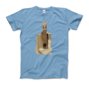 Pablo Picasso Guitar Sculpture 1912 Artwork T-Shirt - Men / Light Blue / Small by Art-O-Rama