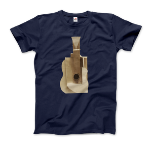 Pablo Picasso Guitar Sculpture 1912 Artwork T-Shirt - Men / Navy / Small by Art-O-Rama