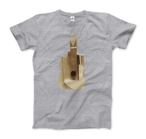 Pablo Picasso Guitar Sculpture 1912 Artwork T-Shirt - Men / Heather Grey / Small by Art-O-Rama
