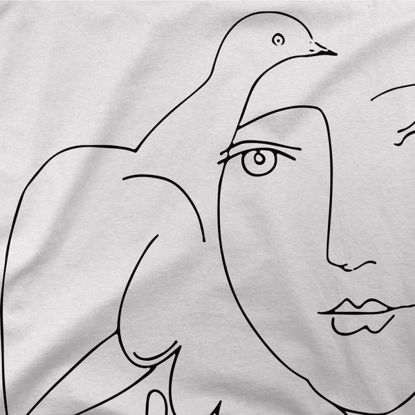 Pablo Picasso Peace (Dove and Face) Artwork T-Shirt - [variant_title] by Art-O-Rama