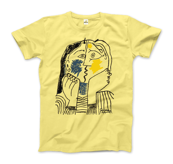 Pablo Picasso The Kiss 1979 Artwork T-Shirt - Men / Spring Yellow / Small by Art-O-Rama