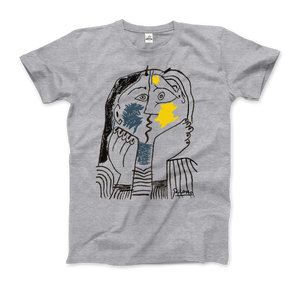 Pablo Picasso The Kiss 1979 Artwork T-Shirt - Men (Unisex) / Heather Grey / S - T-Shirt