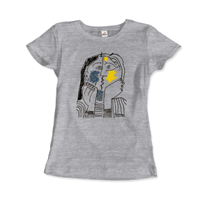 Pablo Picasso The Kiss 1979 Artwork T-Shirt - Women (Fitted) / Heather Grey / S - T-Shirt