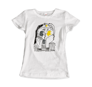 Pablo Picasso The Kiss 1979 Artwork T-Shirt - Women (Fitted) / White / S - T-Shirt