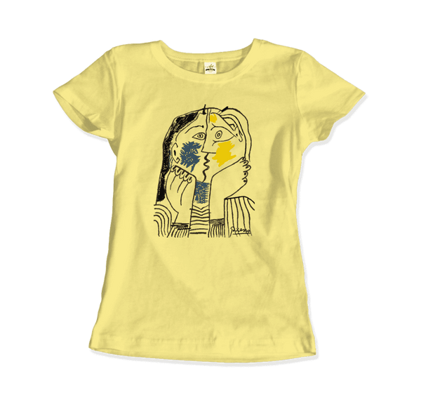 Pablo Picasso The Kiss 1979 Artwork T-Shirt - Women / Spring Yellow / Small by Art-O-Rama