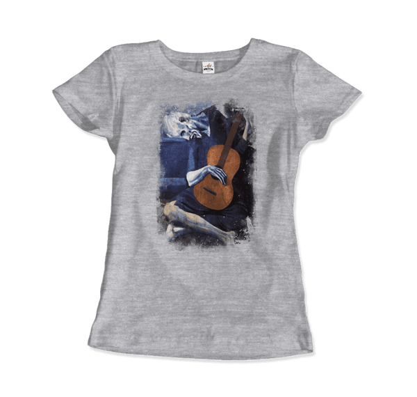 Pablo Picasso - The Old Guitarist Artwork T-Shirt - Women / Heather Grey / Small - T-Shirt