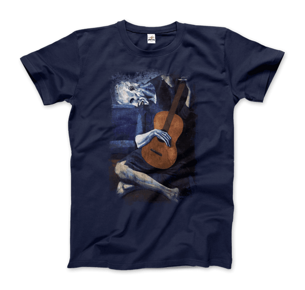 Pablo Picasso - The Old Guitarist Artwork T-Shirt - Men / Navy / Small - T-Shirt
