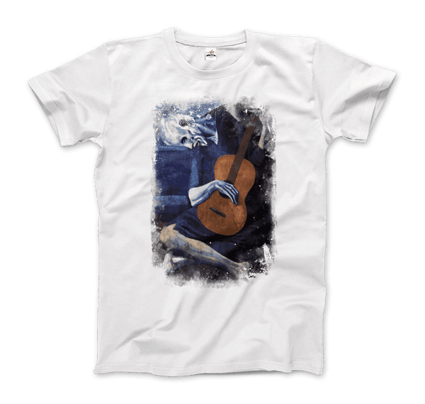 Pablo Picasso - The Old Guitarist Artwork T-Shirt - Men / White / Small - T-Shirt