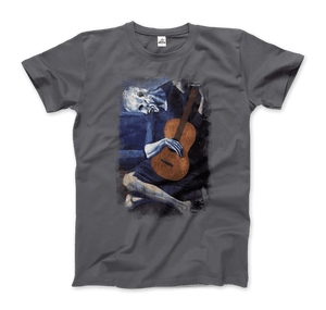 Pablo Picasso - The Old Guitarist Artwork T-Shirt - Men / Charcoal / Small - T-Shirt