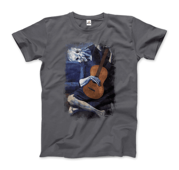 Pablo Picasso - The Old Guitarist Artwork T-Shirt - Men / Charcoal / Small - T-Shirt