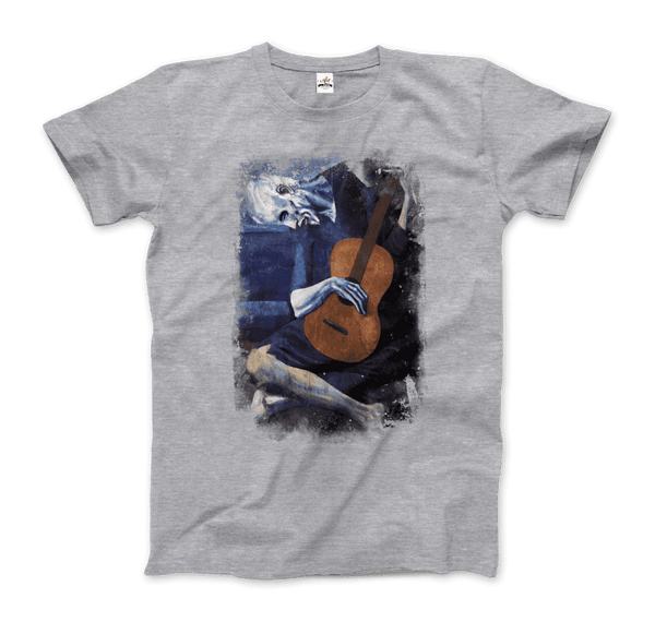 Pablo Picasso - The Old Guitarist Artwork T-Shirt - Men / Heather Grey / Small - T-Shirt