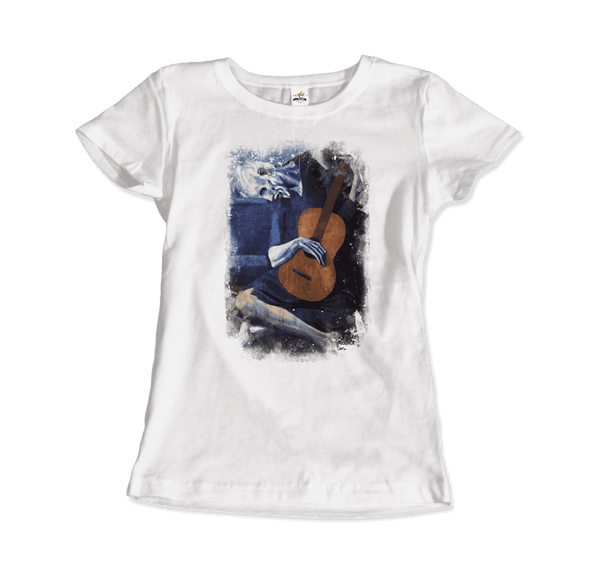 Pablo Picasso - The Old Guitarist Artwork T-Shirt - Women / White / Small - T-Shirt