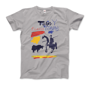Pablo Picasso Toros y Toreros Book Cover 1961 Artwork T-Shirt - Men / Silver / Small by Art-O-Rama