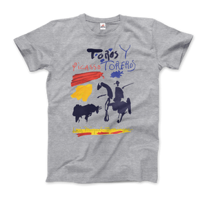Pablo Picasso Toros y Toreros Book Cover 1961 Artwork T-Shirt - Men / Heather Grey / Small by Art-O-Rama