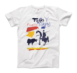Pablo Picasso Toros y Toreros Book Cover 1961 Artwork T-Shirt - Men / White / Small by Art-O-Rama