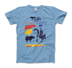 Pablo Picasso Toros y Toreros Book Cover 1961 Artwork T-Shirt - Men / Light Blue / Small by Art-O-Rama
