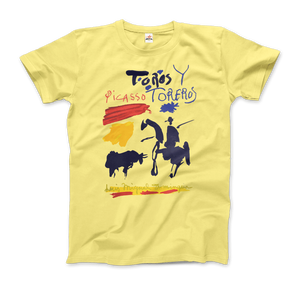 Pablo Picasso Toros y Toreros Book Cover 1961 Artwork T-Shirt - Men / Spring Yellow / Small by Art-O-Rama