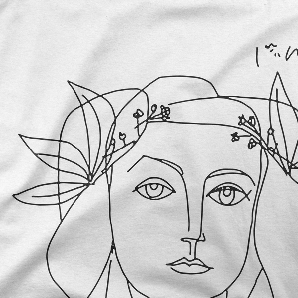 Pablo Picasso War And Peace 1952 Artwork T-Shirt-Art-O-Rama Shop-Art,Art Style,cubism,famous,Fine Arts,Françoise,Gilot,girl,greatest,head,love,Pablo,peace,Picasso,Political,surrealism,war,woman