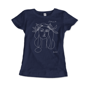 Pablo Picasso War And Peace 1952 Artwork T-Shirt - Women (Fitted) / Navy / S - T-Shirt