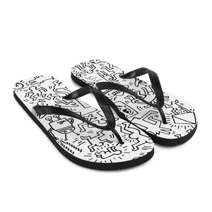 Keith Haring Panel Pattern Street Art Flip-Flops - Flip-Flops