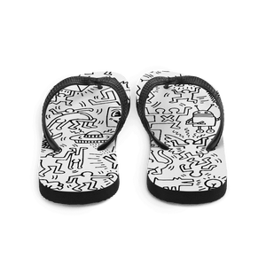 Keith Haring Panel Pattern Street Art Flip-Flops - Flip-Flops