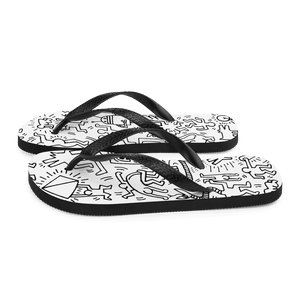 Keith Haring Panel Pattern Street Art Flip-Flops - Flip-Flops