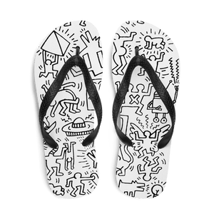 Keith Haring Panel Pattern Street Art Flip-Flops - Flip-Flops
