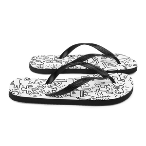 Keith Haring Panel Pattern Street Art Flip-Flops - Flip-Flops