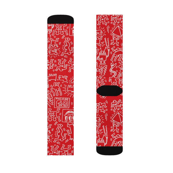 Pattern Panel Icon Series Street Art Socks - Large - Socks