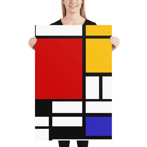 Piet Mondrian - Composition with Red Yellow and Blue - 1942 Artwork Poster - Poster