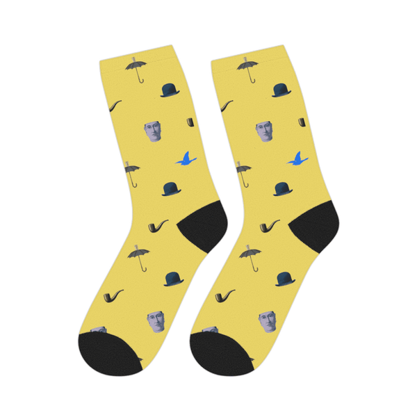 René Magritte Artwork Pattern Socks - Socks