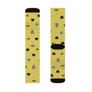 René Magritte Artwork Pattern Socks - Medium - Socks