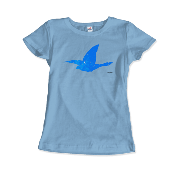 Rene Magritte Le Baiser 1957 Artwork T-Shirt - Women / Light Blue / Small - T-Shirt