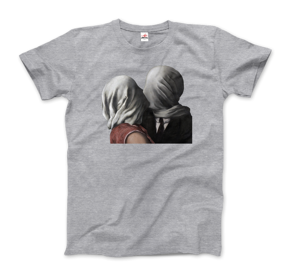 Rene Magritte The Lovers II (1928) Artwork T-Shirt - Men / Heather Grey / Small by Art-O-Rama