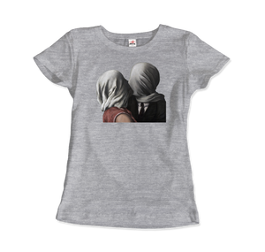 Rene Magritte The Lovers II (1928) Artwork T-Shirt - Women / Heather Grey / Small by Art-O-Rama