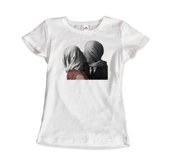 Rene Magritte The Lovers II (1928) Artwork T-Shirt - Women / White / Small by Art-O-Rama