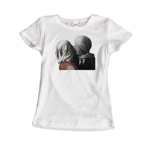 Rene Magritte The Lovers II (1928) Artwork T-Shirt - Women / White / Small by Art-O-Rama
