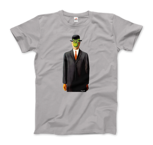Rene Magritte The Son of Man, 1964 Artwork T-Shirt - Men / Silver / Small by Art-O-Rama