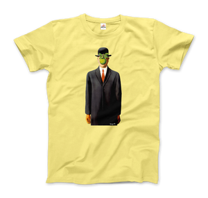 Rene Magritte The Son of Man, 1964 Artwork T-Shirt - Men / Spring Yellow / Small by Art-O-Rama