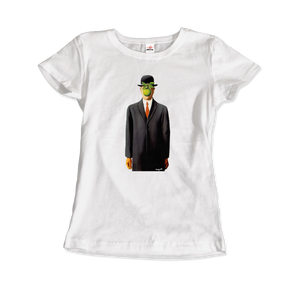 Rene Magritte The Son of Man, 1964 Artwork T-Shirt - Women / White / Small by Art-O-Rama