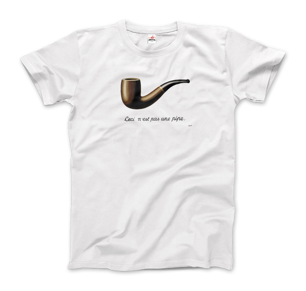 Rene Magritte This Is Not A Pipe, 1929 Artwork T-Shirt - Men / White / Small by Art-O-Rama