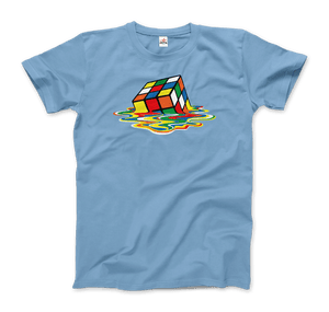 Rubick's Cube Melting, Sheldon Cooper's T-Shirt - Men / Light Blue / Small by Art-O-Rama
