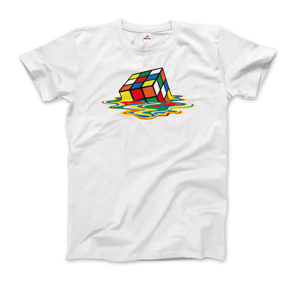 Rubick's Cube Melting, Sheldon Cooper's T-Shirt - Men / White / Small by Art-O-Rama