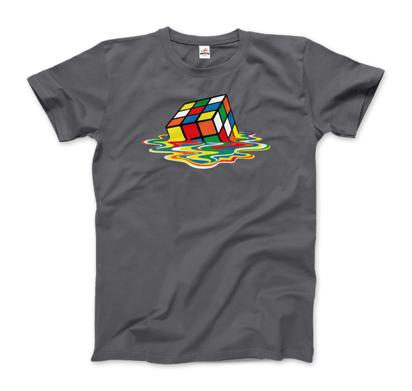 Rubick's Cube Melting, Sheldon Cooper's T-Shirt - Men / Charcoal / Small by Art-O-Rama