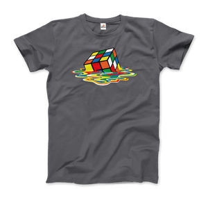 Rubick's Cube Melting, Sheldon Cooper's T-Shirt - Men / Charcoal / Small by Art-O-Rama
