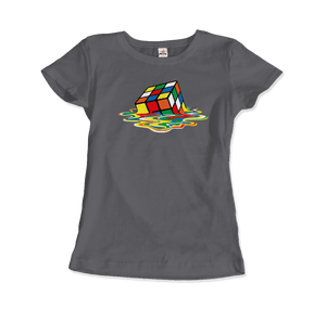 Rubick's Cube Melting, Sheldon Cooper's T-Shirt - Women / Charcoal / Small by Art-O-Rama