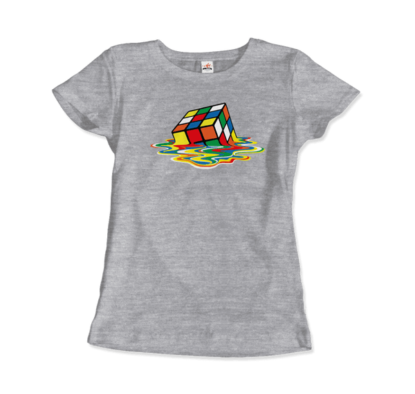Rubick's Cube Melting, Sheldon Cooper's T-Shirt - Women / Heather Grey / Small by Art-O-Rama