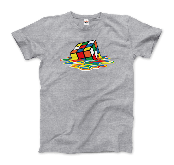 Rubick's Cube Melting, Sheldon Cooper's T-Shirt - Men / Heather Grey / Small by Art-O-Rama